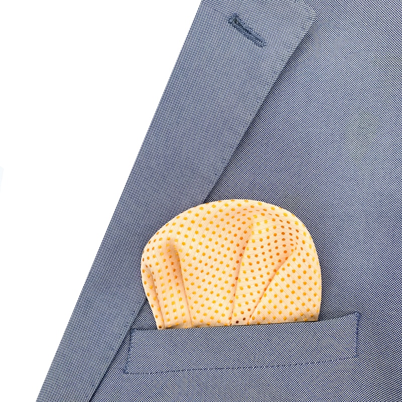 Žlutý kapesník do saka Dots