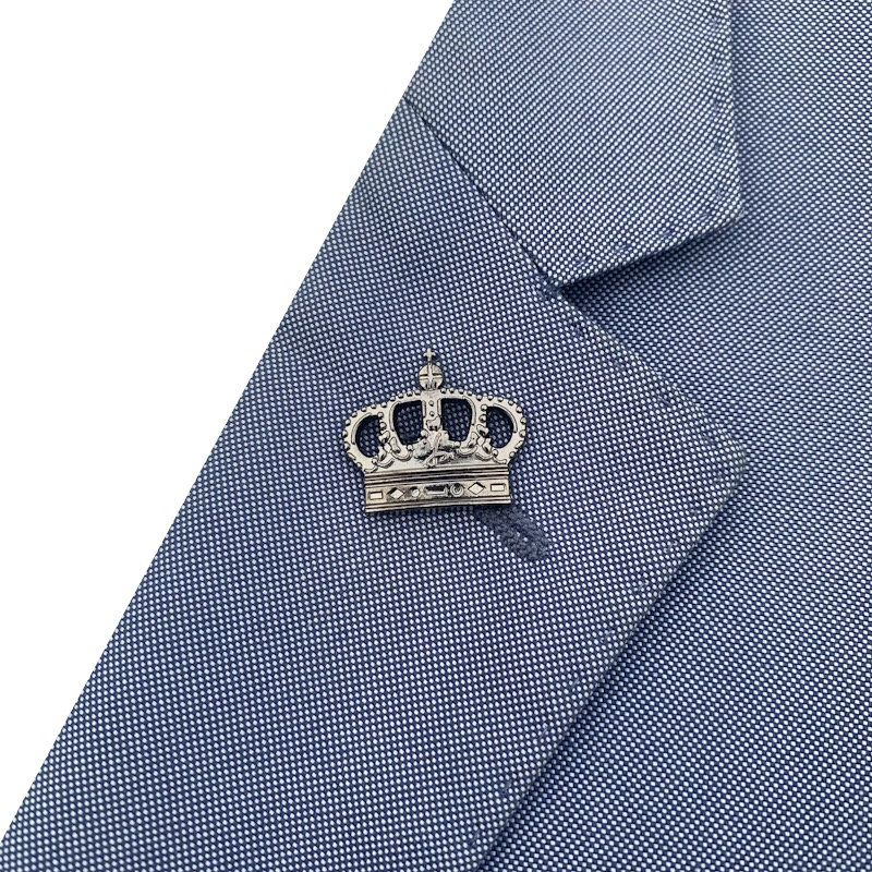 Šedá brož Královská koruna 