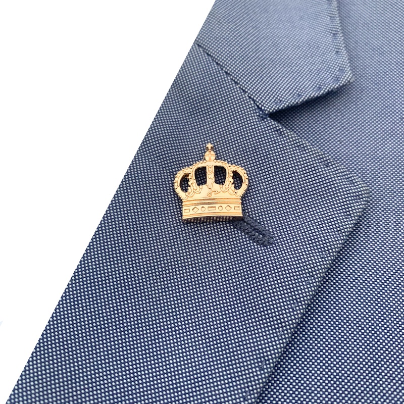 Zlatá brož Královská koruna 