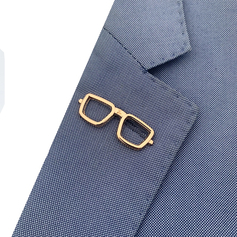 Zlatá brož Hranaté brýle 