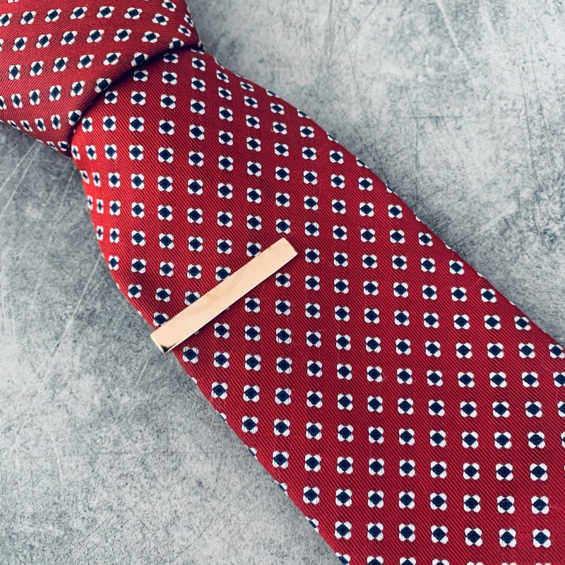 Zlatá spona na kravatu Matte - 4 cm 