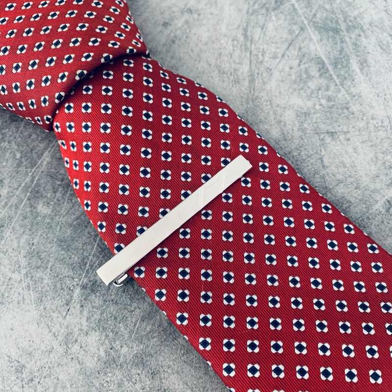 Stříbrná spona na kravatu 2 stripes 