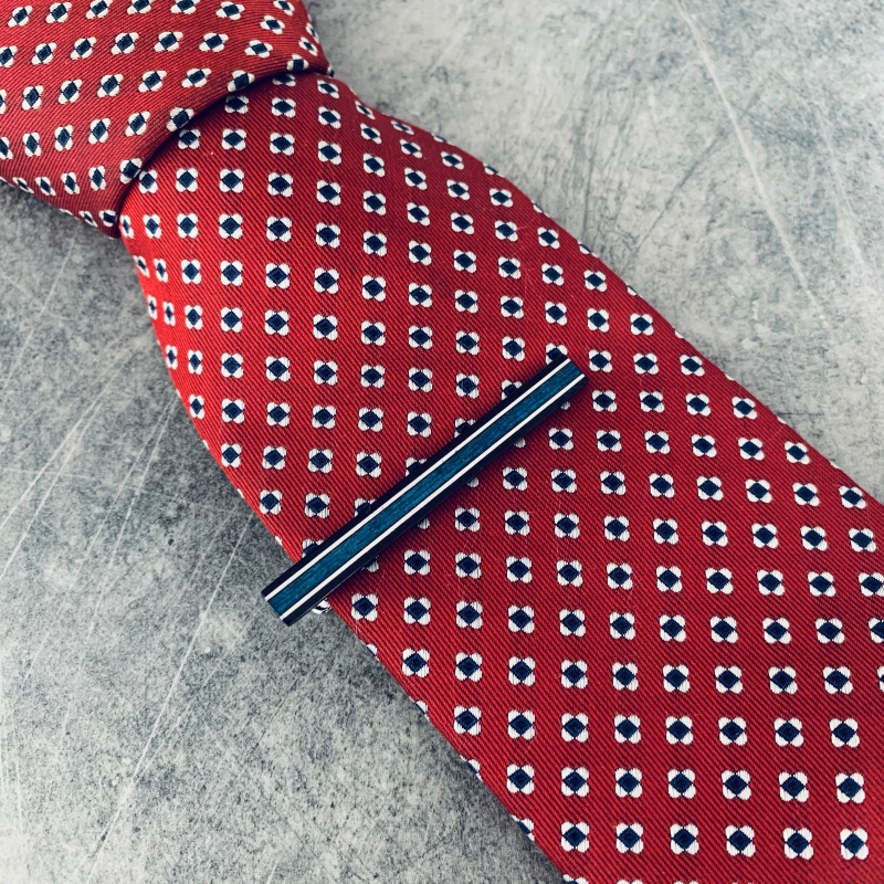 Spona na kravatu Blue wood line 