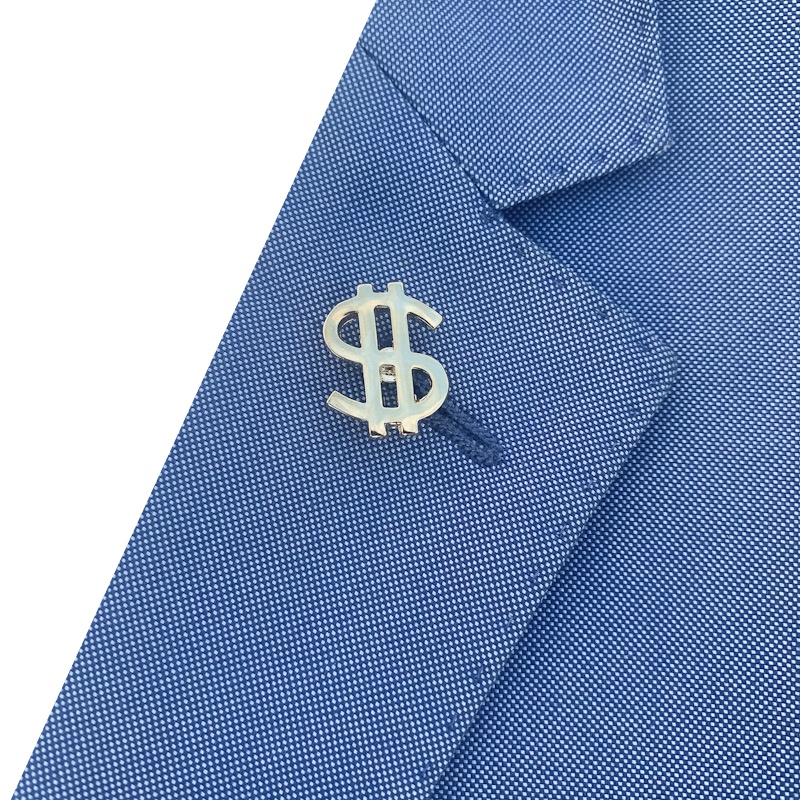 Zlatá brož Symbol Dolar