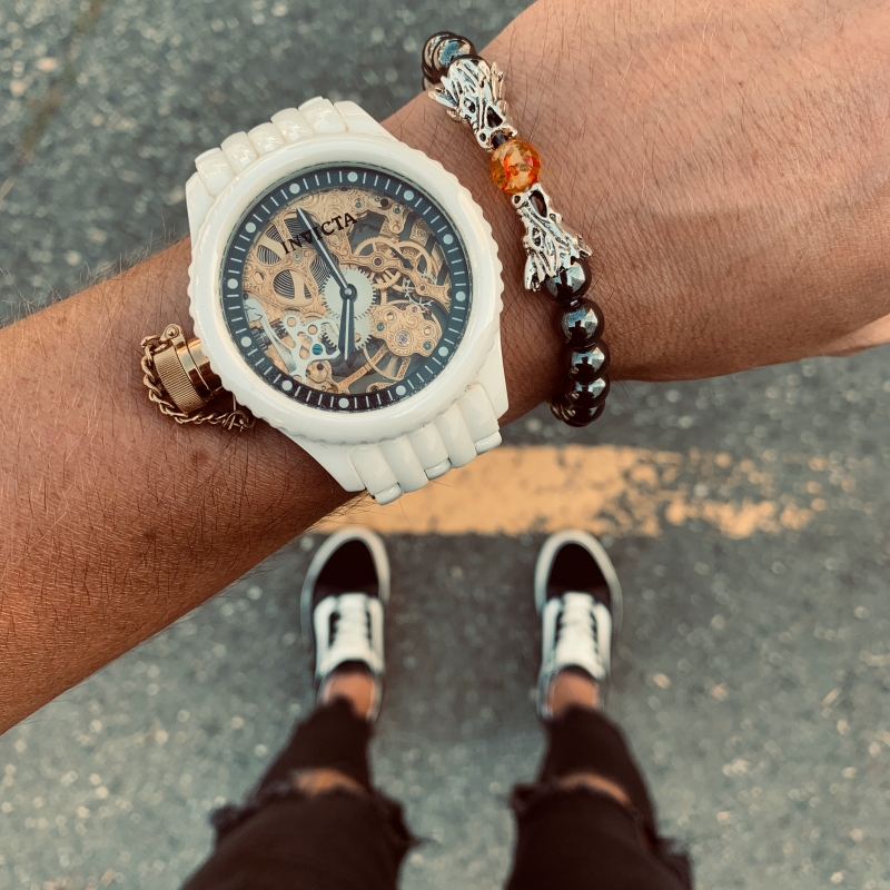 Šedý náramek Hematit Drak