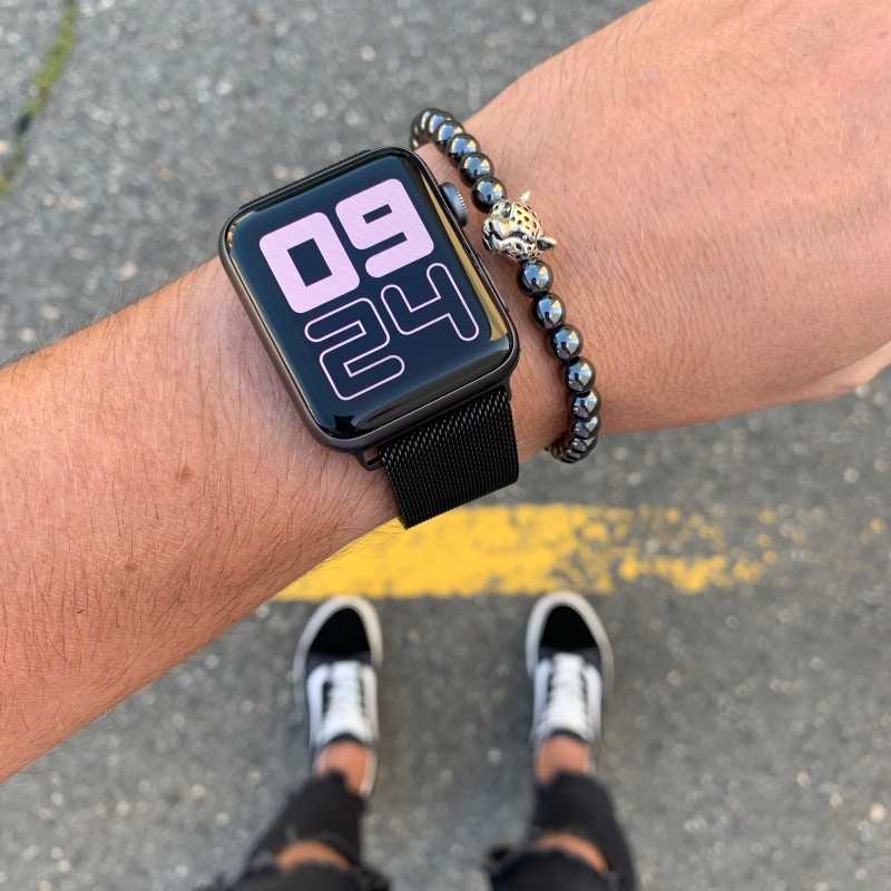 Šedý náramek Hematit Leopard 