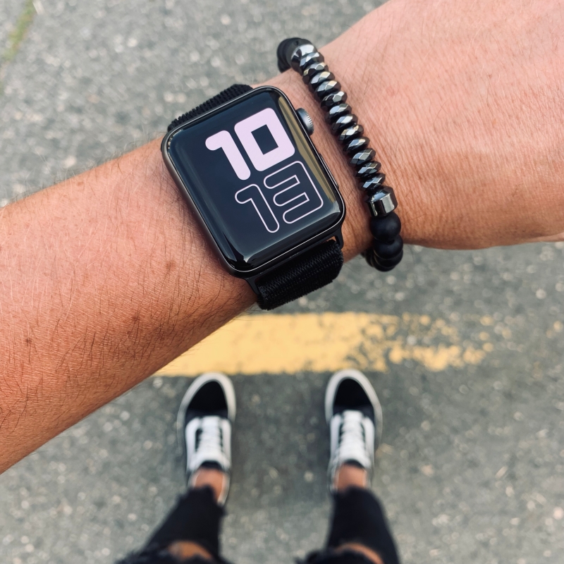 Matně černý náramek Hematit line 