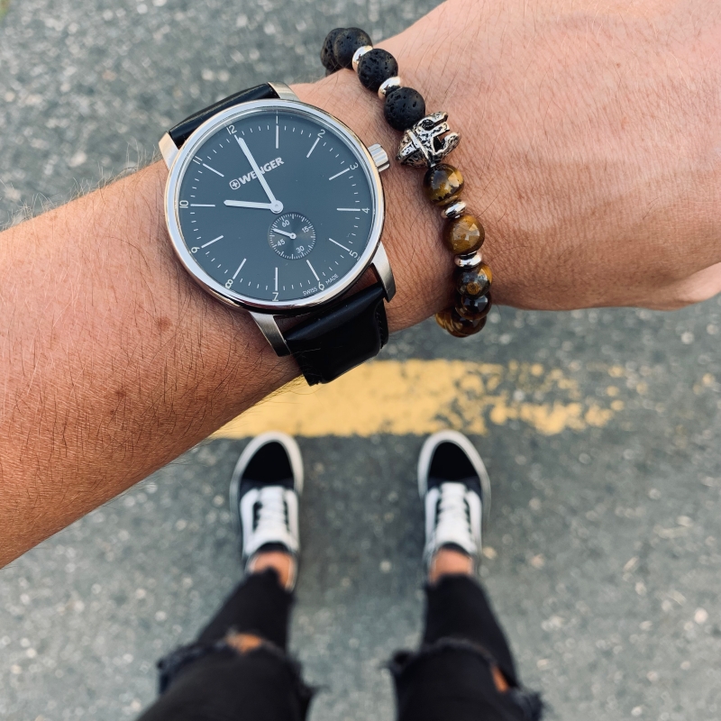 Hnědo - černý náramek Sparta bojovník 