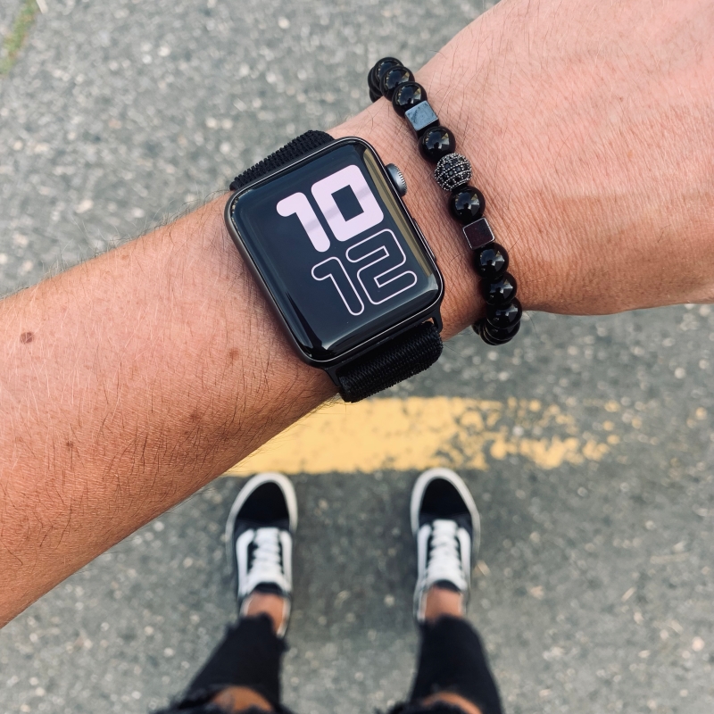 Černý náramek Disco ball 