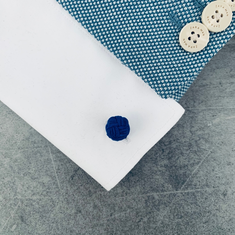 Modré manžetové knoflíčky Big Ball 