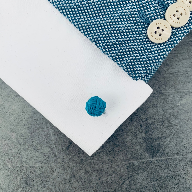 Tyrkysové manžetové knoflíčky Big Ball 