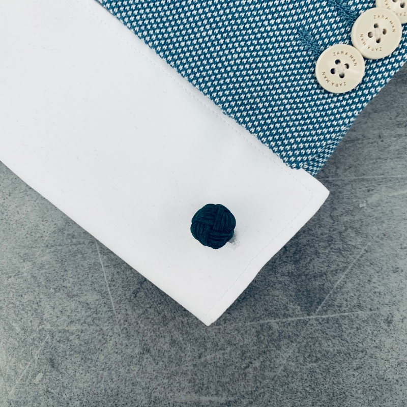 Tmavě zelené manžetové knoflíčky Big Ball 