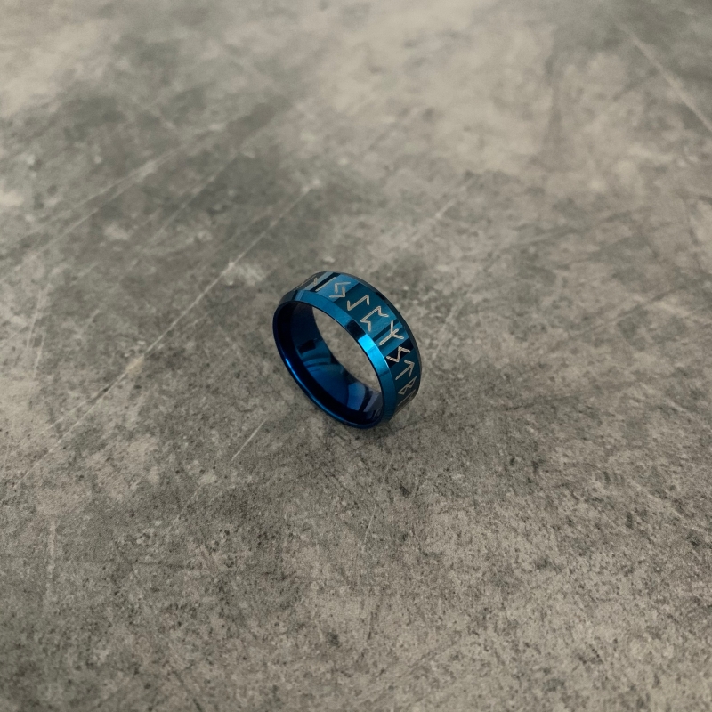 Modrý prsten Runy vel. 12