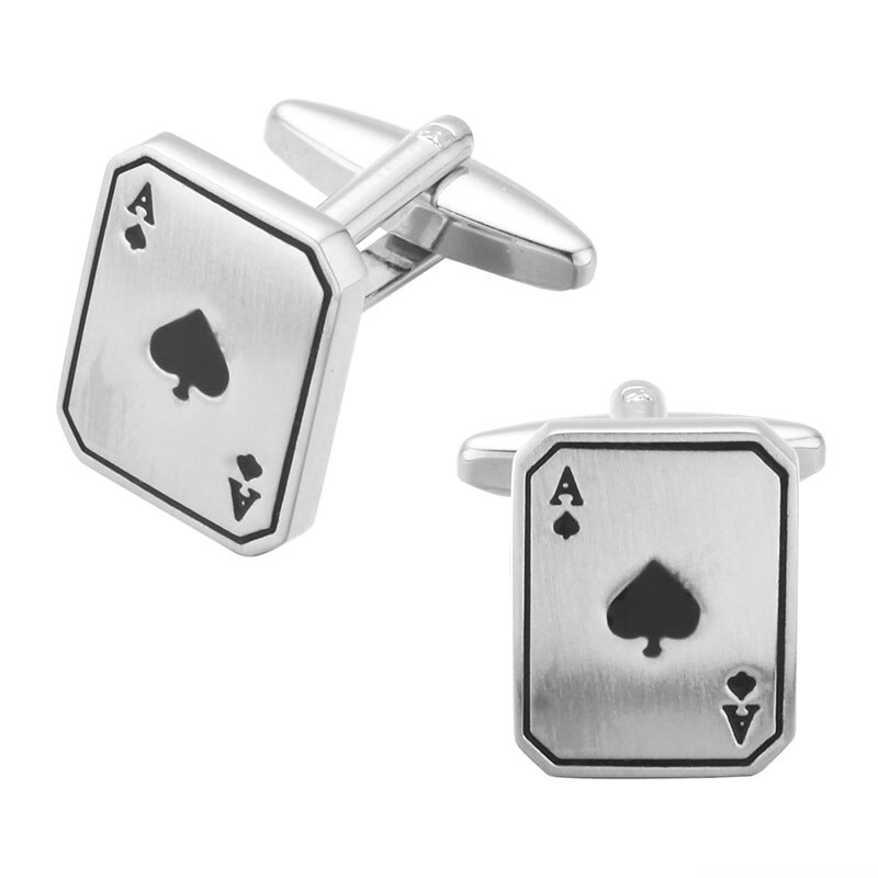 Manžetové knoflíčky Karta pikové eso