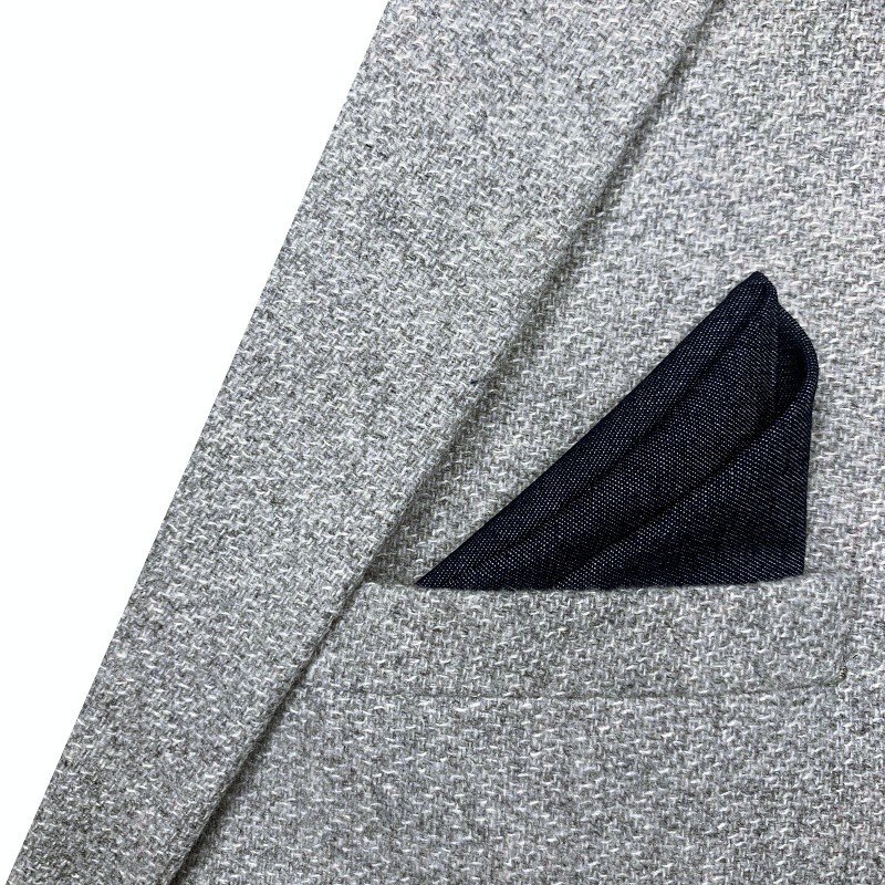 Tmavě modrý kapesník do saka Denim 