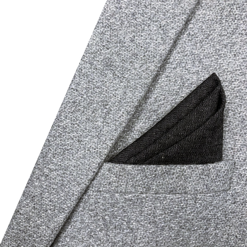 Černý kapesník do saka Denim 