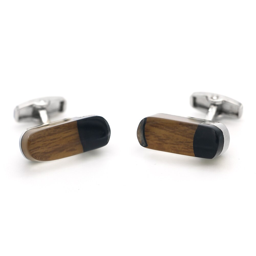 Manžetové knoflíčky Finger Wood Glass