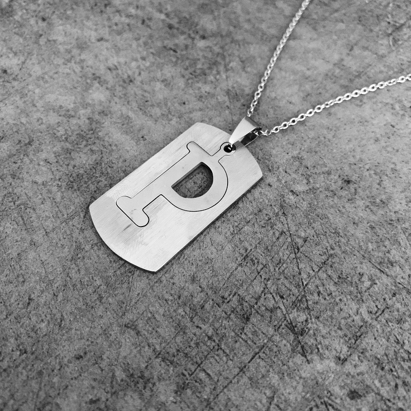 Stříbrný náhrdelník Iniciál - písmeno P