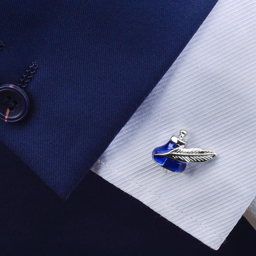 Manžetové knoflíčky Kalamář s perem 