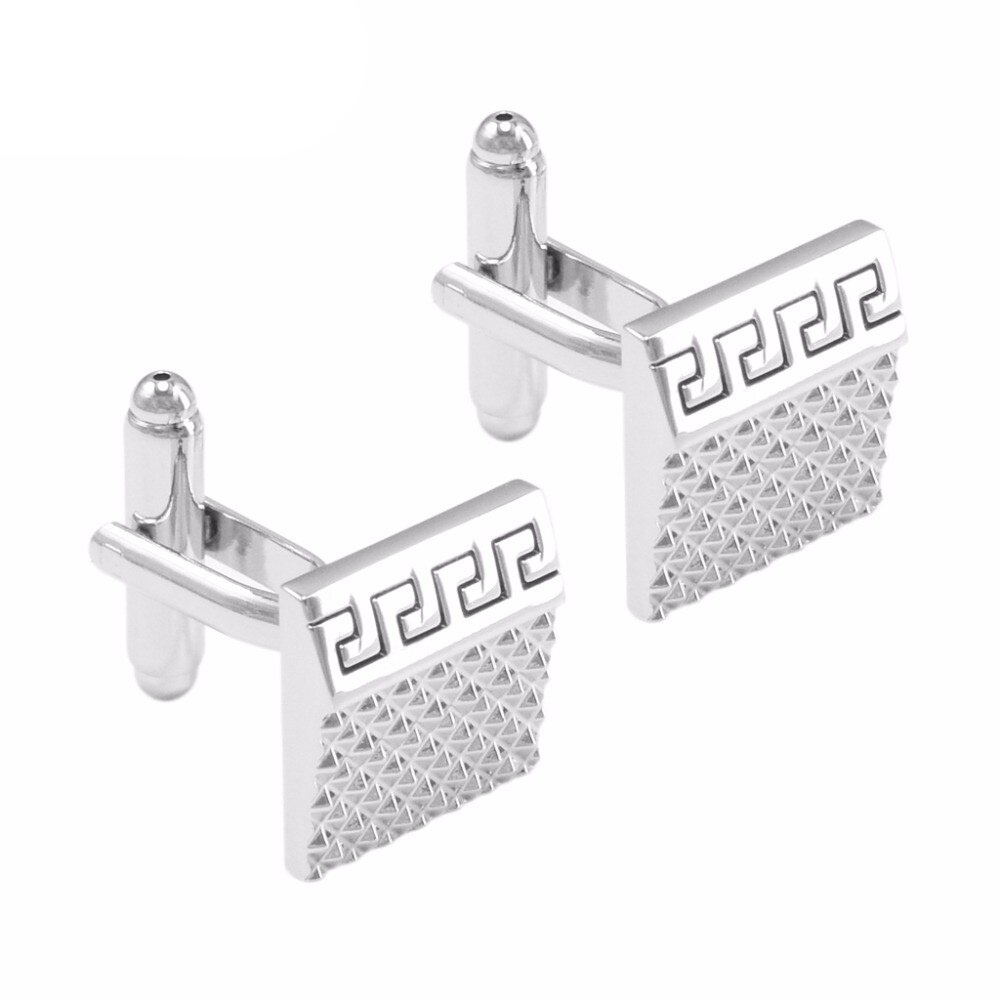 Stříbrné manžetové knoflíčky Geometric wave 