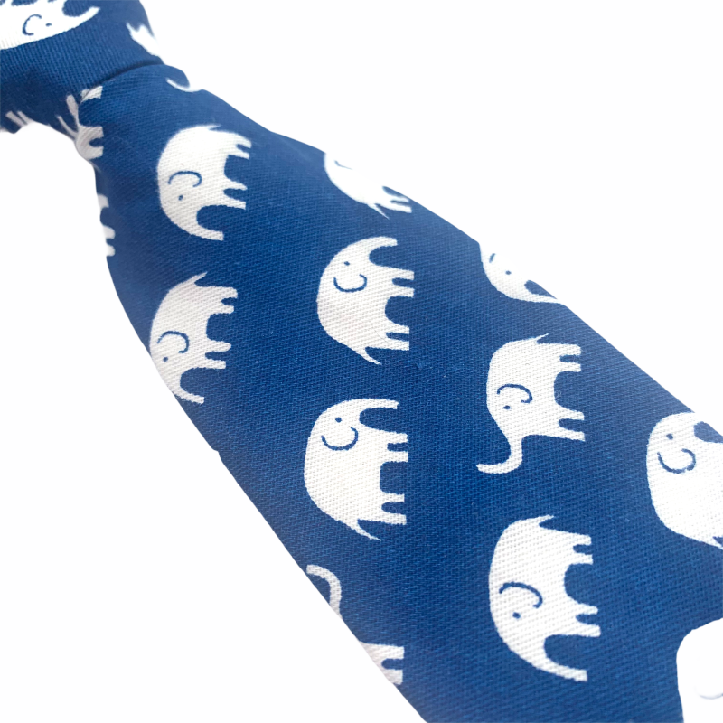 Modro - bílá chlapecká kravata Slon 