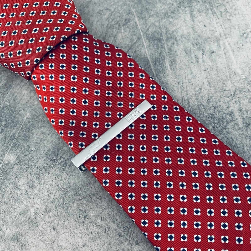 Stříbrná spona na kravatu 3 River Crystal 