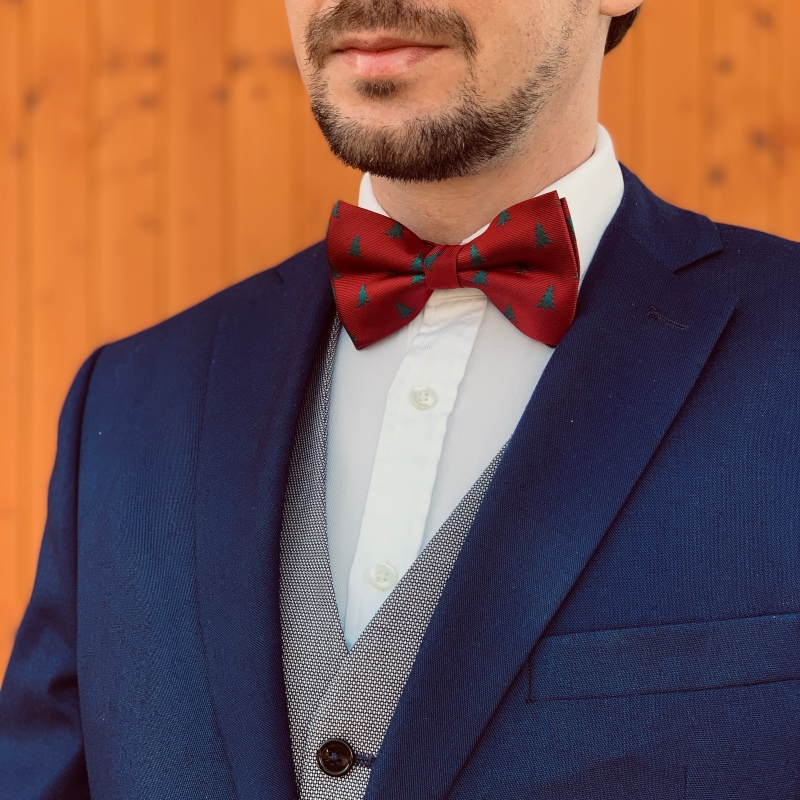 Červený vánoční motýlek Stromeček 