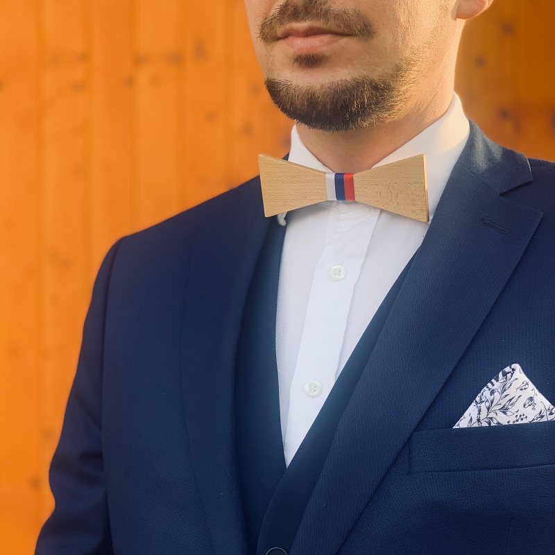 Dřevěný pánský motýlek Premier Slovensko 
