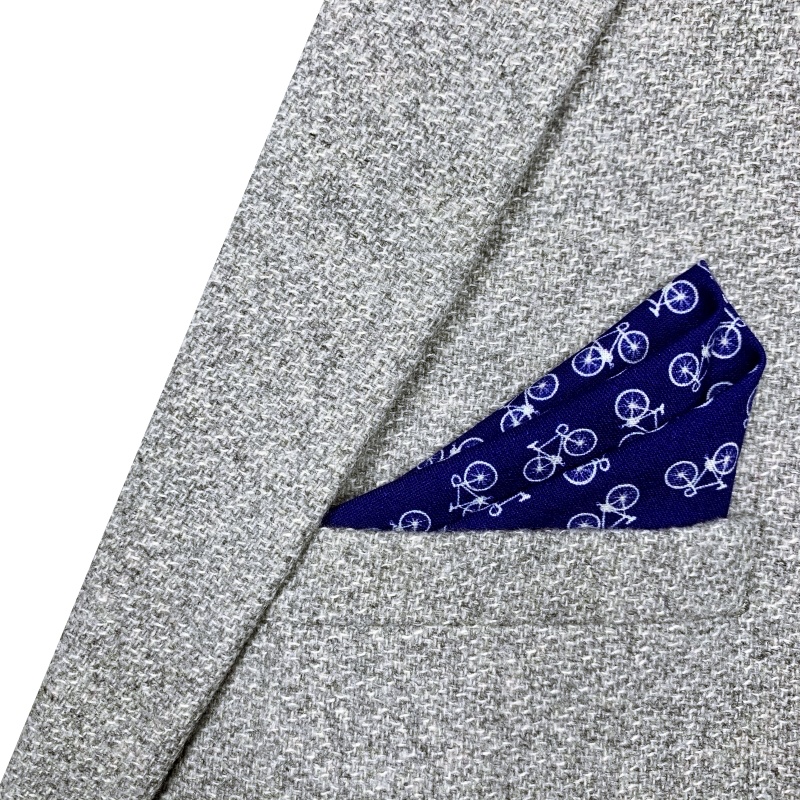 Modro - bílý kapesník do saka Silniční kolo 