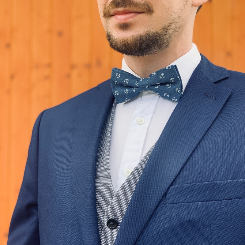 Modrý motýlek Kotva denim