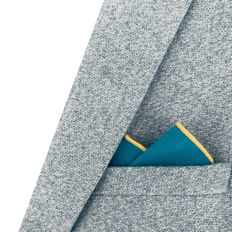 Tyrkysový kapesník do saka Yellow Line 