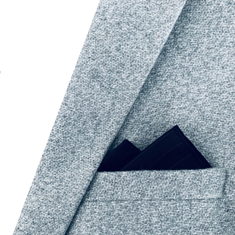 Černý kapesníček do saka White Lines 