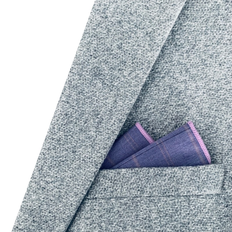 Fialový kapesníček do saka Square