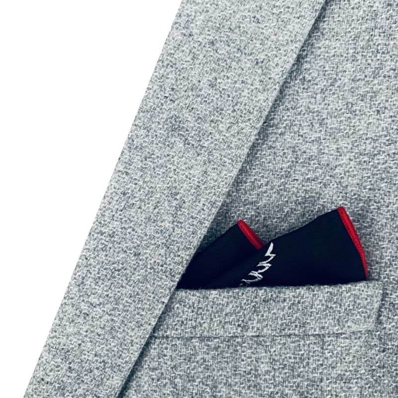 Černý kapesníček do saka Paisley 