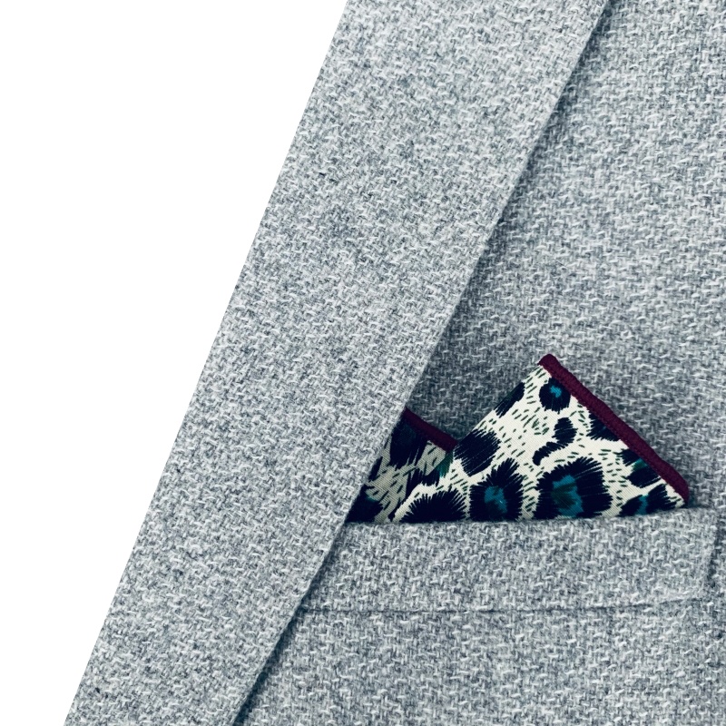 Modrý kapesníček do saka Páv 