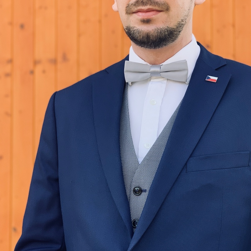 Stříbrný motýlek Doutníček Slim 