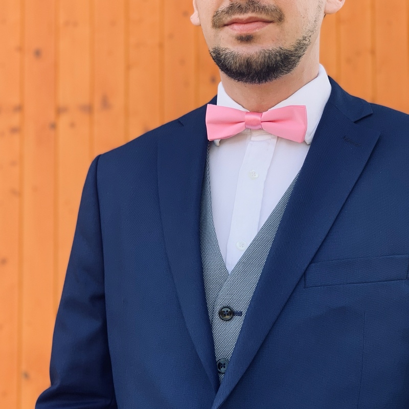 Růžový motýlek Doutníček Slim 