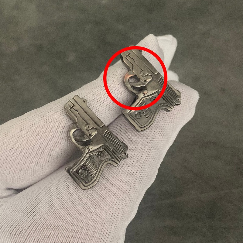 Manžetové knoflíčky Pistole 9 MM II. jakost