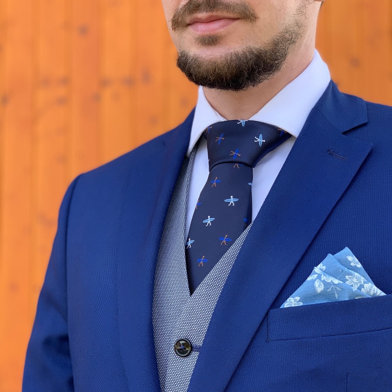 Modrá kravata Surfař 