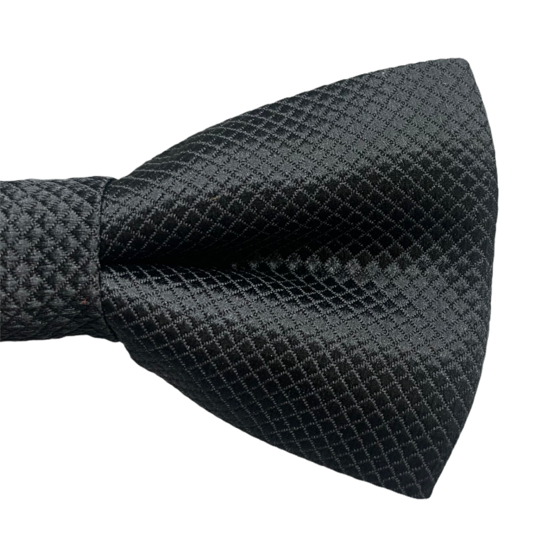 Černý chlapecký motýlek Plaid 