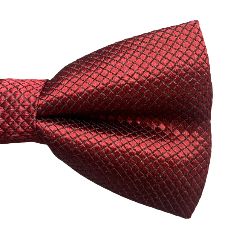 Rudý chlapecký motýlek Plaid 