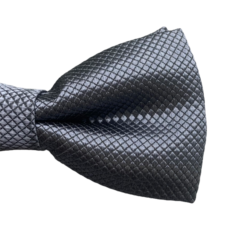 Šedý chlapecký motýlek Plaid 