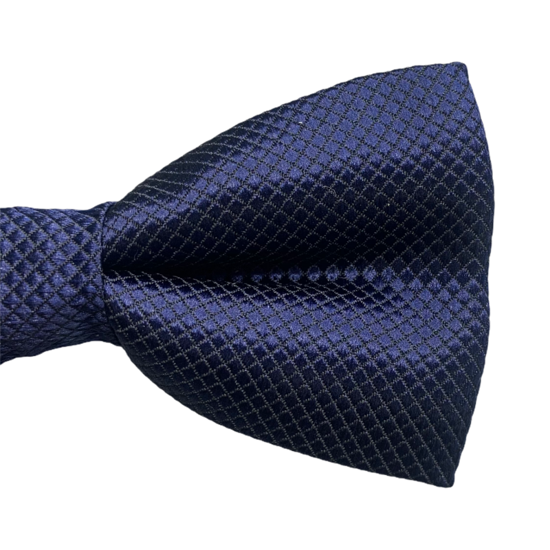 Tmavě modrý chlapecký motýlek Plaid 