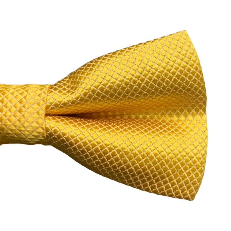 Žlutý chlapecký motýlek Plaid