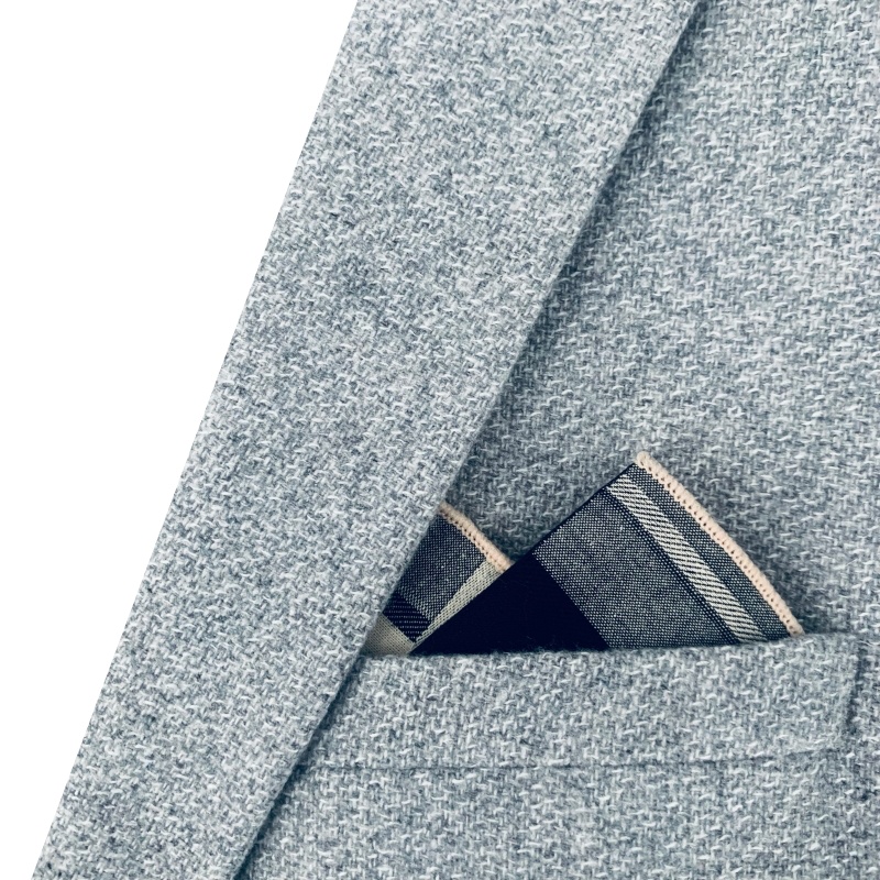 Černo - bílý kapesníček do saka Cotton square 