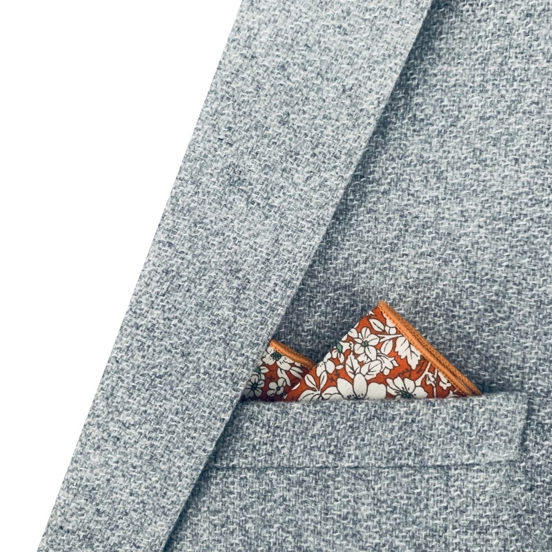 Oranžový kapesník do saka Flower Cartoon 