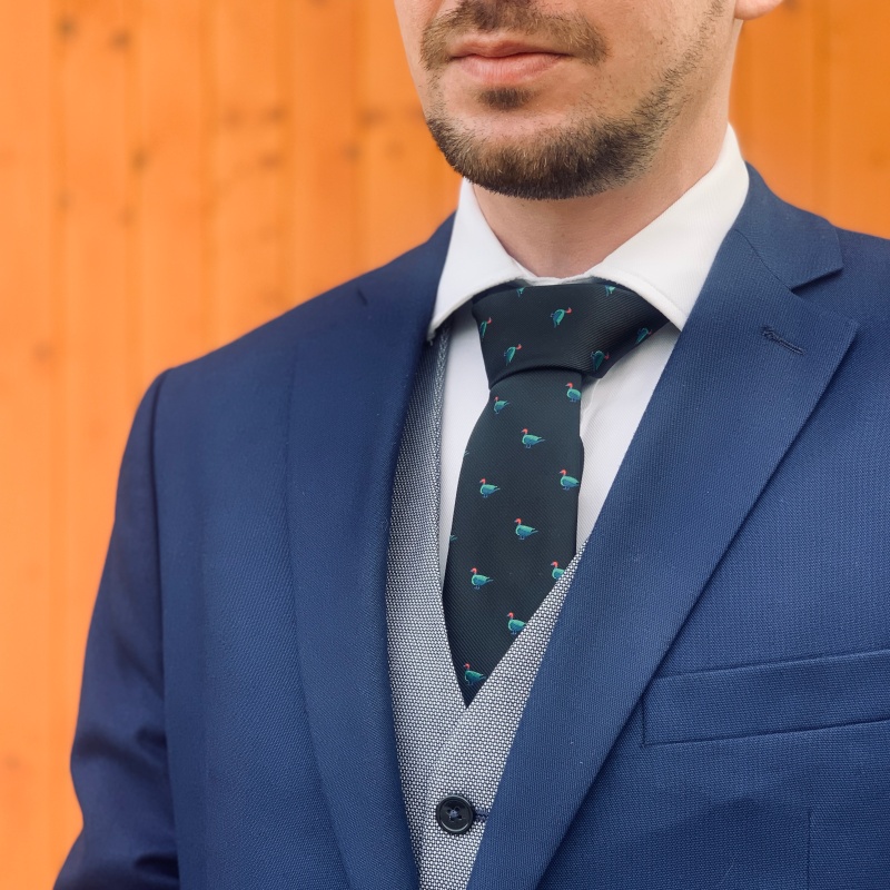 Černá kravata Bažant 