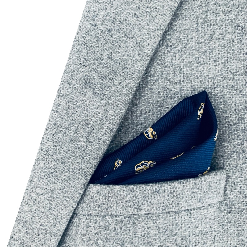 Modrý kapesník do saka Automobil 