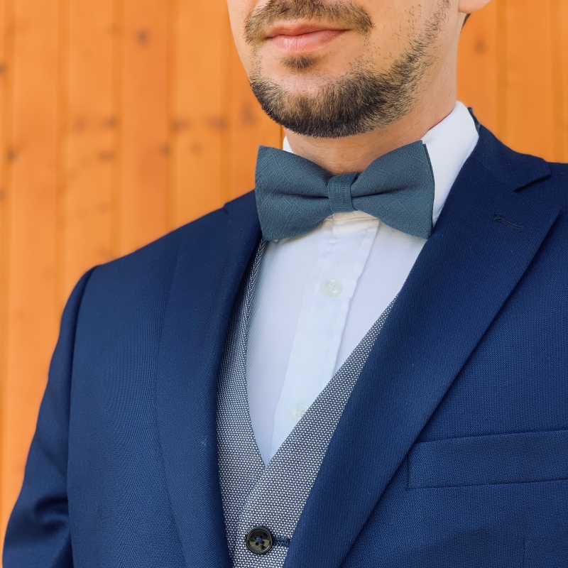 Modrý pánský motýlek Cotton One 