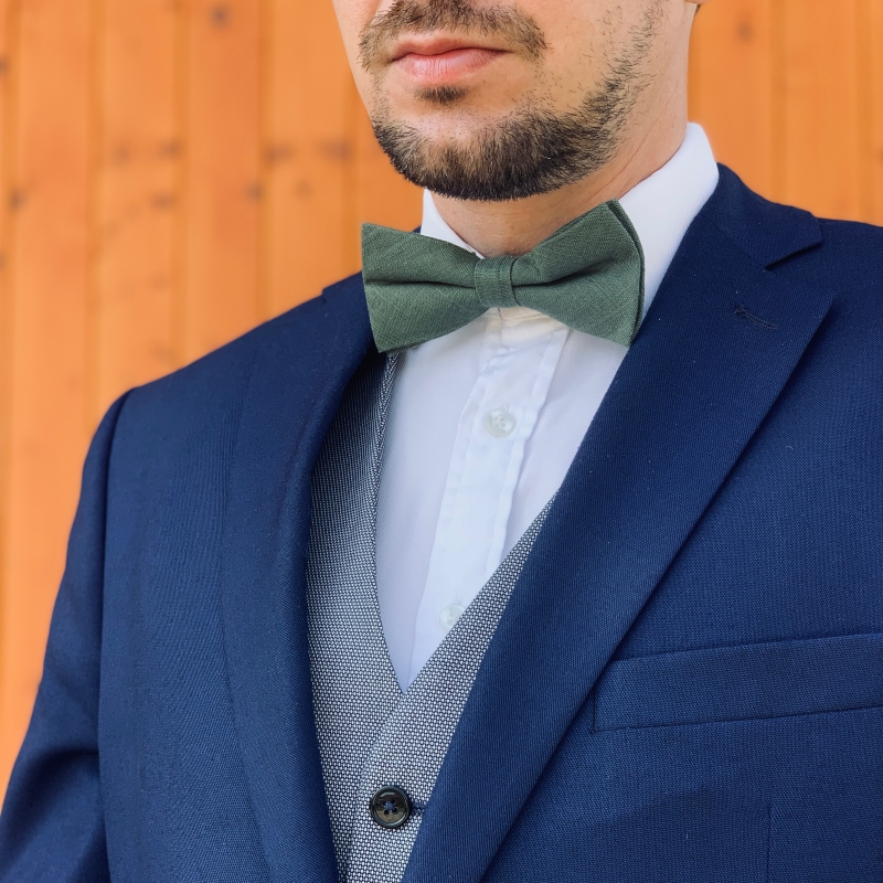 Zelený pánský motýlek Cotton One 